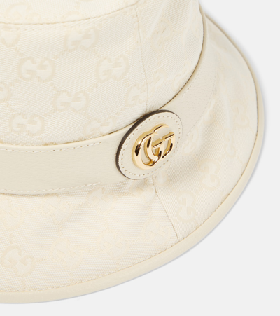 Shop Gucci Gg Canvas Bucket Hat In White
