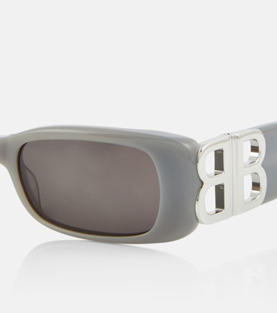 Balenciaga Grey Rectangular Ladies Sunglasses Bb0096s 014 51 In Grey