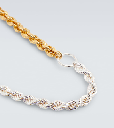 Shop Jil Sander Chain Necklace In Silver