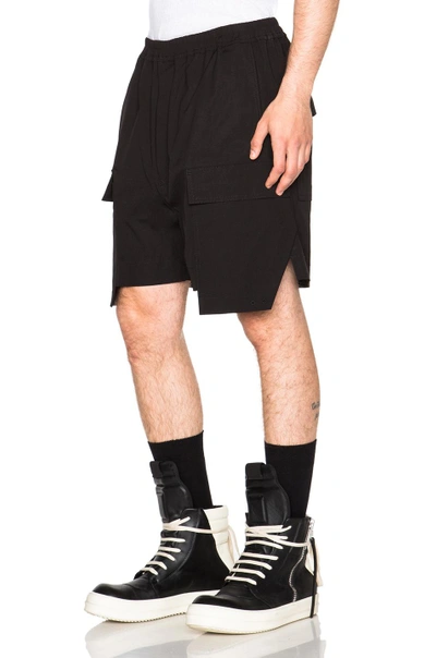 Shop Rick Owens Drawstring Cargo Boxers In Black