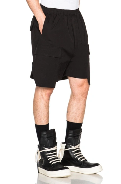 Shop Rick Owens Drawstring Cargo Boxers In Black