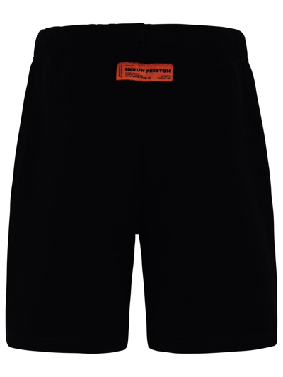 Shop Heron Preston Black Cotton Bermuda Shorts