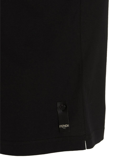 Shop Fendi T-shirt ' O'lock' In Black