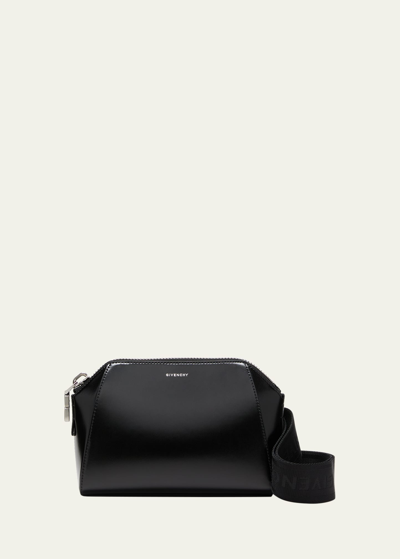 Shop Givenchy Men's Antigona U Leather Crossbody Bag In Black