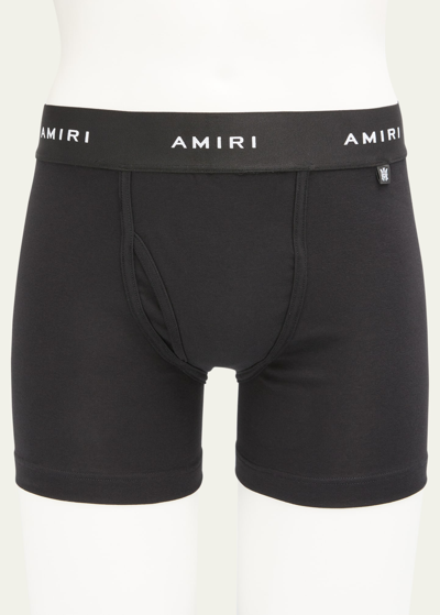 Shop Amiri Men's Logo Band Boxer Briefs In Black