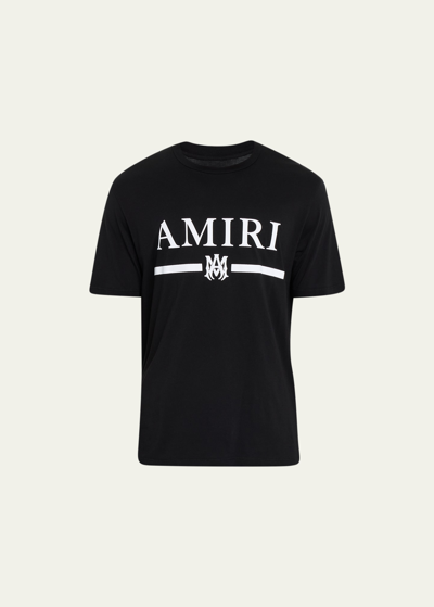 Shop Amiri Men's Ma Bar Logo T-shirt In Black