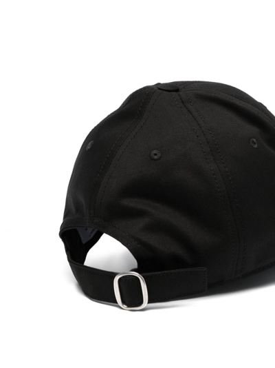 Off-white Logo-embroidered Baseball Cap In Black