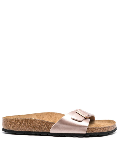 Shop Birkenstock Madrid Logo-debossed Sandals In Pink