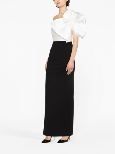 Shop Solace London Selia One-shoulder Maxi Dress In Black