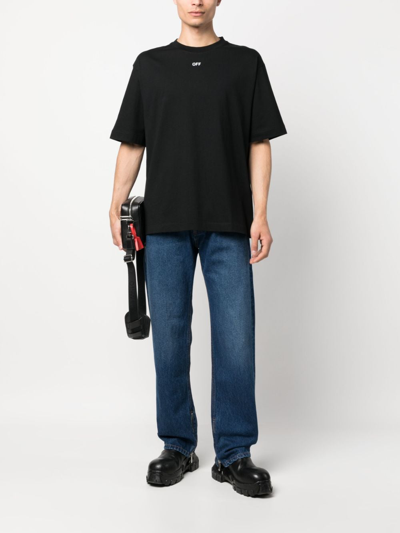 Shop Off-white Off Stamp-print Cotton T-shirt In Black