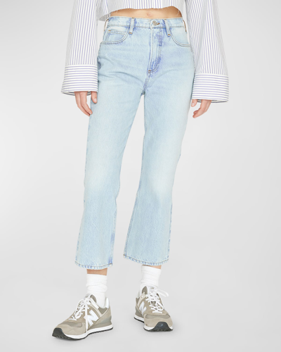 Shop Frame Le High N Tight Cropped Mini Bootcut Jeans In Legacy