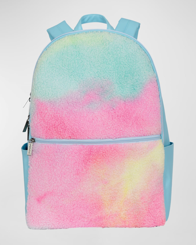 Shop Iscream Girl's Rainbow Sherpa Backpack In Multi