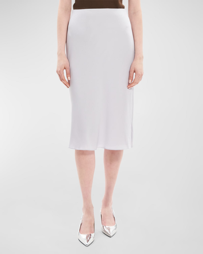 Shop Theory Silk Georgette Knee-length Slip Skirt In Hydrangea