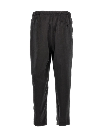 Shop Lemaire 'pleated Relaxed' Pants In Black