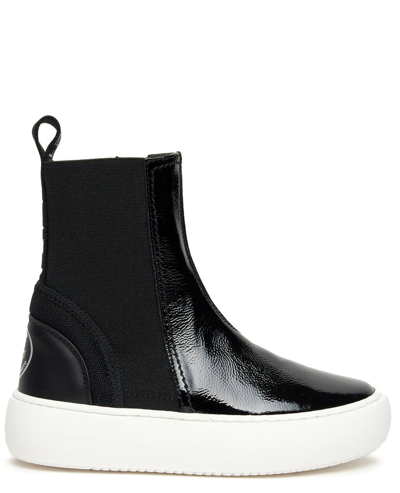 Shop N°21 Nº21 Kids Glossy Zipped Ankle Boots In Black