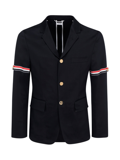 Shop Thom Browne Blazer Jacket In Navy