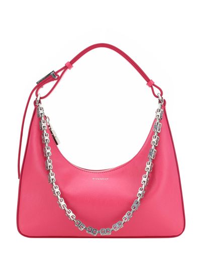 Shop Givenchy Moon Small Shoulder Bag In Neon Pink