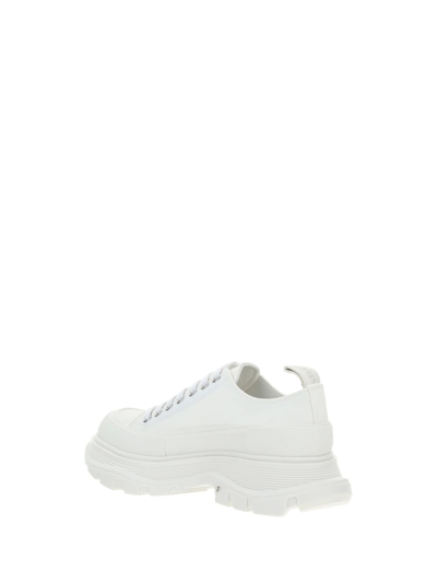 Shop Alexander Mcqueen Tread Slick Sneakers In White/white