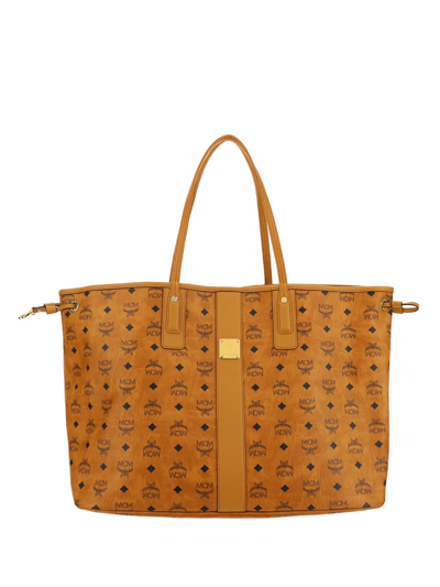 Shop Mcm Liz Shopper Large Bag In Cognac