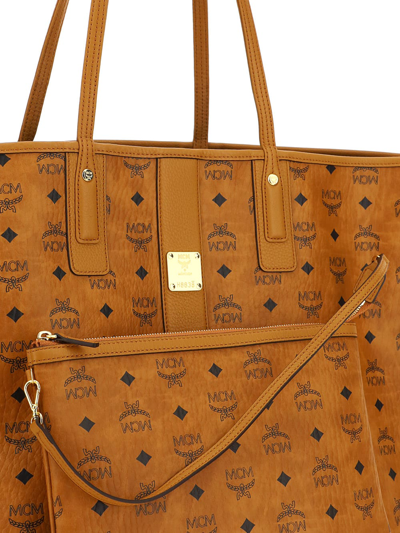 Shop Mcm Liz Shopper Large Bag In Cognac