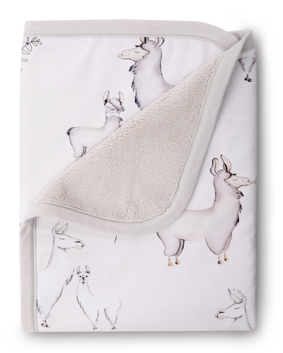 Shop Oilo Studio Llama Jersey Cuddle Blanket In Dove