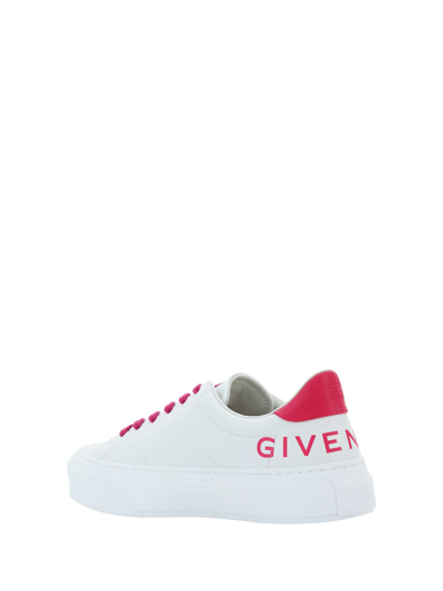 Shop Givenchy City Sport Sneakers In White/pink