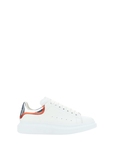 Shop Alexander Mcqueen Sneakers In White/sil./lust Read