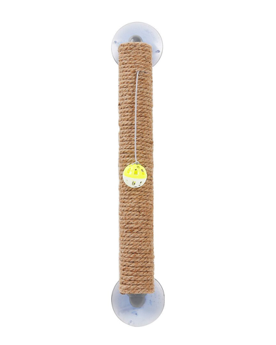 Shop Pet Life Stick N Claw Sisal Rope And Toy Suctio In Brown