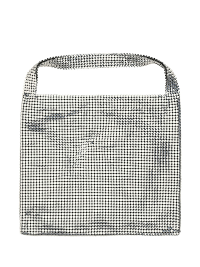 Shop Paco Rabanne Pixel Tote Bag In Silver