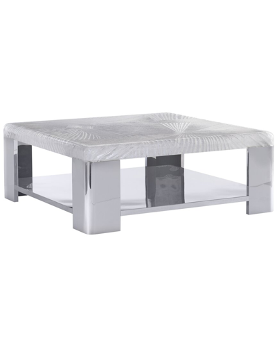 Bernhardt Aura Cocktail Table In Silver