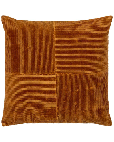 Shop Surya Corduroy Quarters Accent Pillow In Red