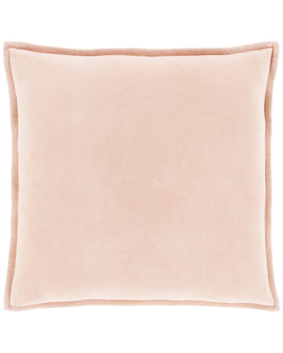 Shop Surya Cotton Velvet Lumbar Pillow In Orange
