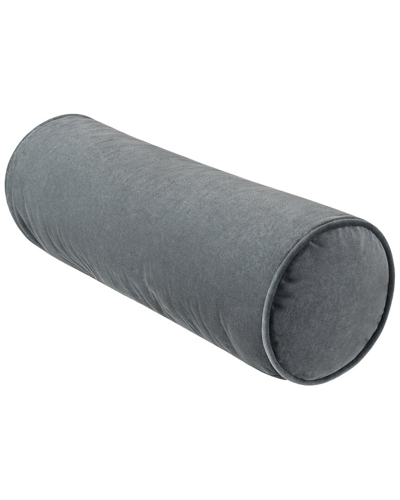 Surya Cotton Velvet Accent Pillow In Grey