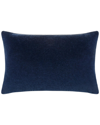 Shop Surya Cotton Velvet Accent Pillow In Blue