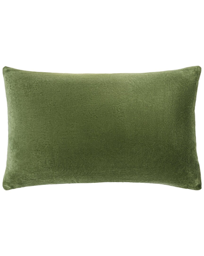 Shop Surya Cotton Velvet Accent Pillow In Green
