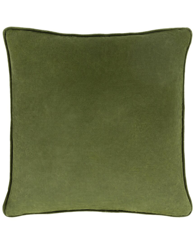 Shop Surya Safflower Accent Pillow In Green