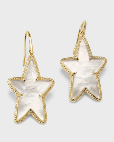 Shop Kendra Scott Ada Star Drop Earrings In Gold Ivory Mother
