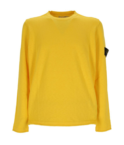 Shop Stone Island Roundneck Sweater In Yellow
