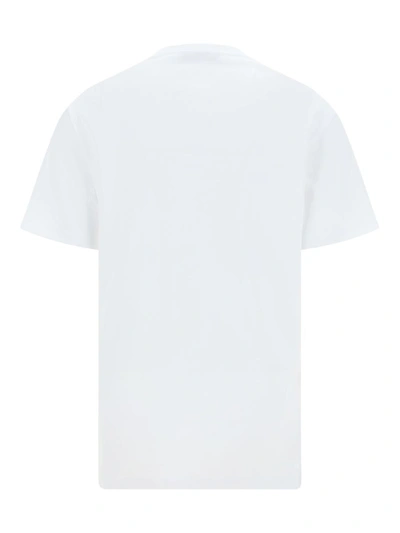 Shop Versace T-shirts In Bianco+nero