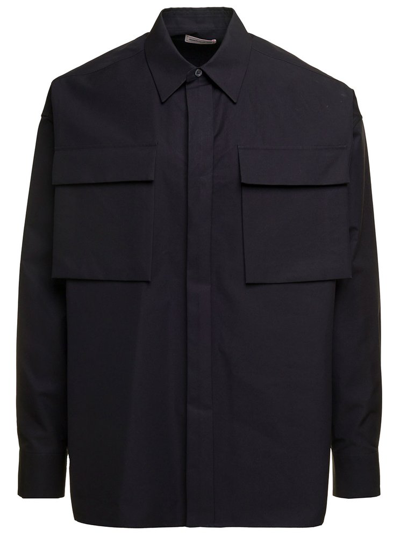 Shop Alexander Mcqueen Pocket Detailed Oversized Shirt In Black