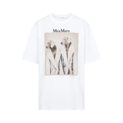 Shop Max Mara Wegman Printed Crewneck T In White