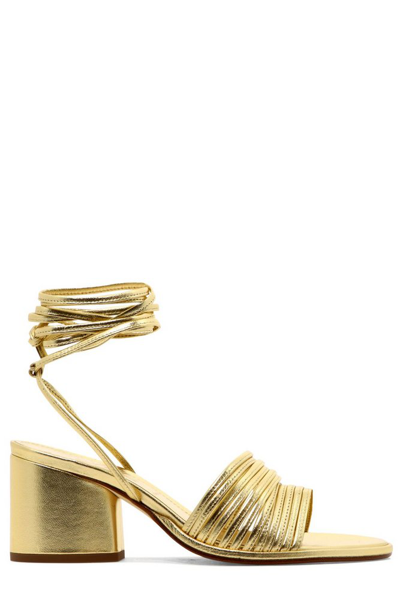 Shop Aeyde Aeydē Natania Strappy Sandals In Gold
