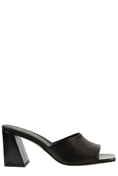 Shop Aeyde Aeydē Sandi Pyramid Heel Sandals In Black