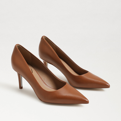 Shop Sam Edelman Vienna Pointed Toe Heel Saddle Leather In Brown