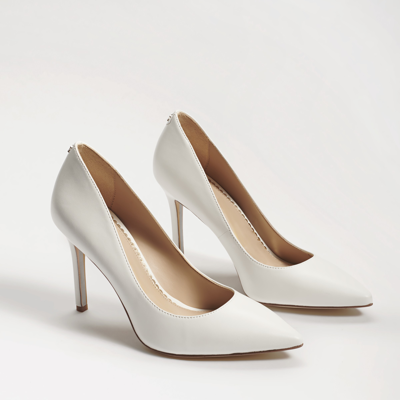 Shop Sam Edelman Hazel Pointed Toe Pump Bright White Leather