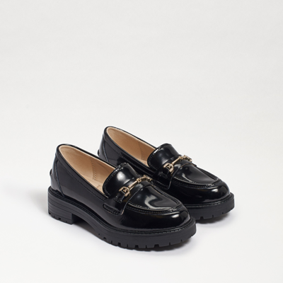 Shop Sam Edelman Kids' Tully Lug Sole Loafer Black Box Leather