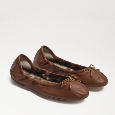Shop Sam Edelman Felicia Ballet Flat Saddle Leather In Brown