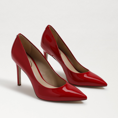 Shop Sam Edelman Hazel Pointed Toe Pump Ruby Red Patent Leather