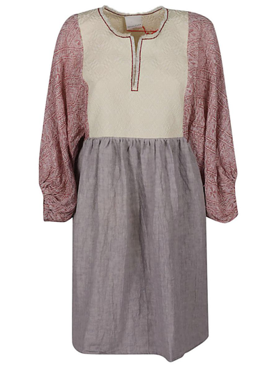 Shop Ninaleuca Linen Short Dress In Lilac