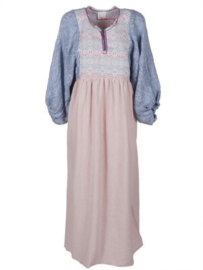 Shop Ninaleuca Linen Short Dress In Pink